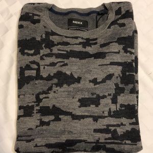 Merino Wool gray camo sweater size M NEW